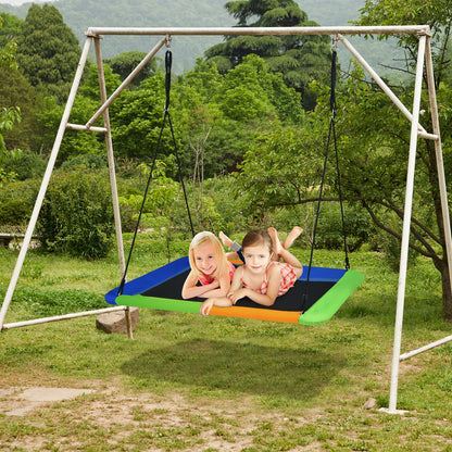 60 Inch Platform Tree Swing, Outdoor With 2 Hanging Straps, Orange Swing & Playsets at Gallery Canada