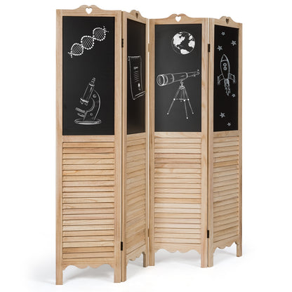 4-Panel Folding Privacy Room Divider Screen, Natural Room Dividers at Gallery Canada