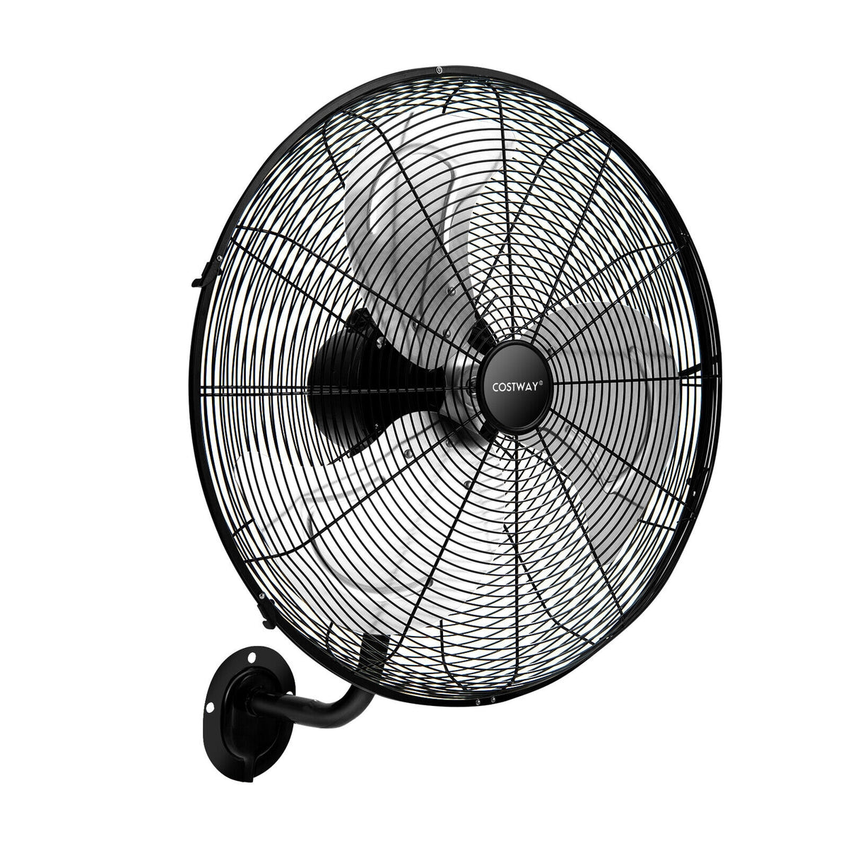 21 Inch 3 Speed Wall Mount Industrial Fan, Black Fans at Gallery Canada