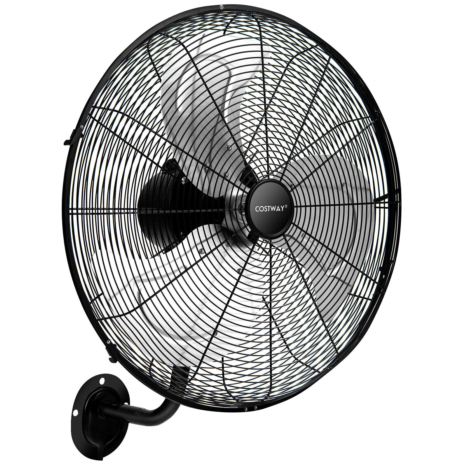 21 Inch 3 Speed Wall Mount Industrial Fan, Black Fans at Gallery Canada