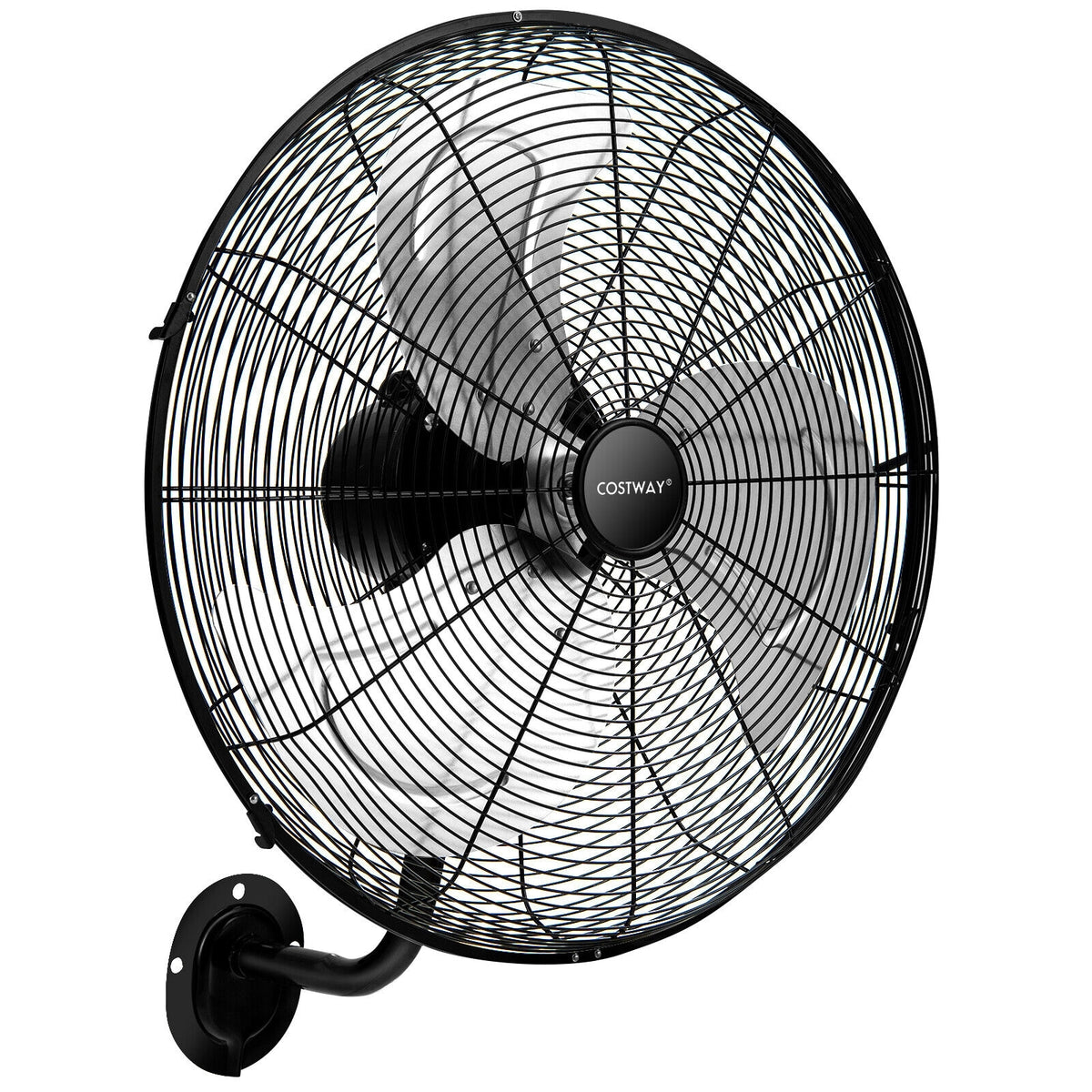 21 Inch 3 Speed Wall Mount Industrial Fan, Black Fans at Gallery Canada