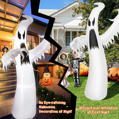 12 Feet Halloween Inflatable Ghost With LED Lights, White Halloween at Gallery Canada