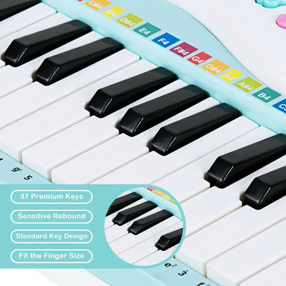 37 Electric Keyboard Piano With Microphone, Blue Pianos & Keyboards at Gallery Canada