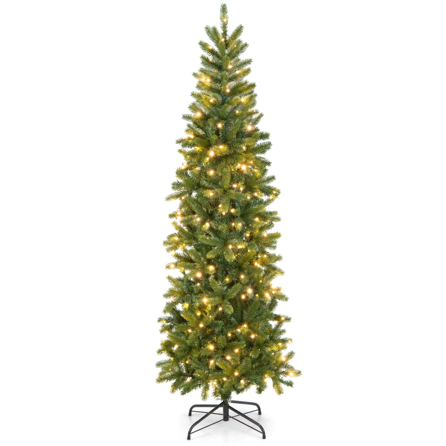 6 Feet Pre-Lit Artificial Christmas Tree, 648 PVC PE Branch Tips, Green Christmas Tree at Gallery Canada