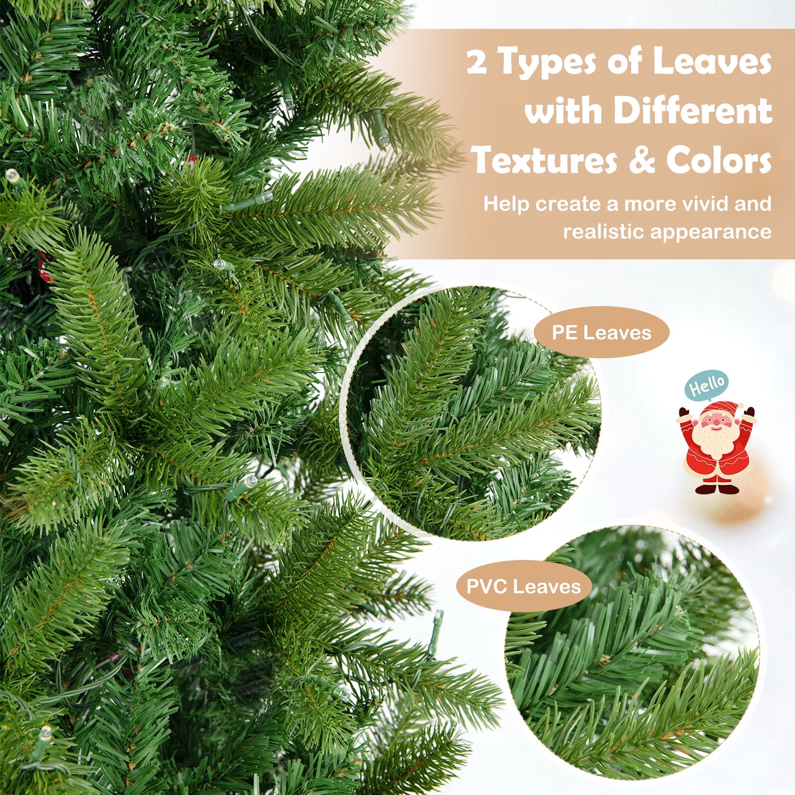 6 Feet Pre-Lit Artificial Christmas Tree, 648 PVC PE Branch Tips, Green Christmas Tree at Gallery Canada