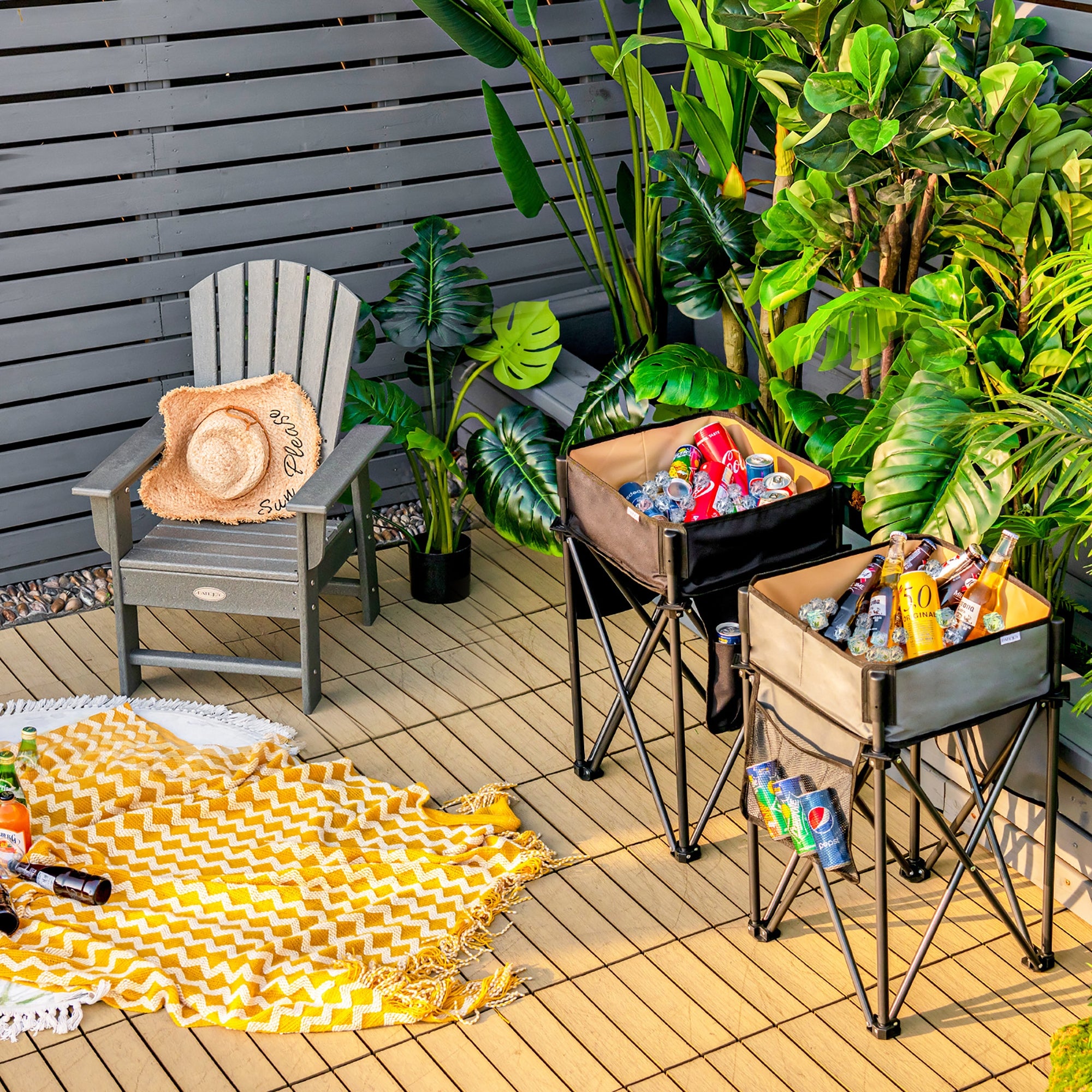 Folding Camping Tables With Storage Sink, Black Camping Furniture at Gallery Canada