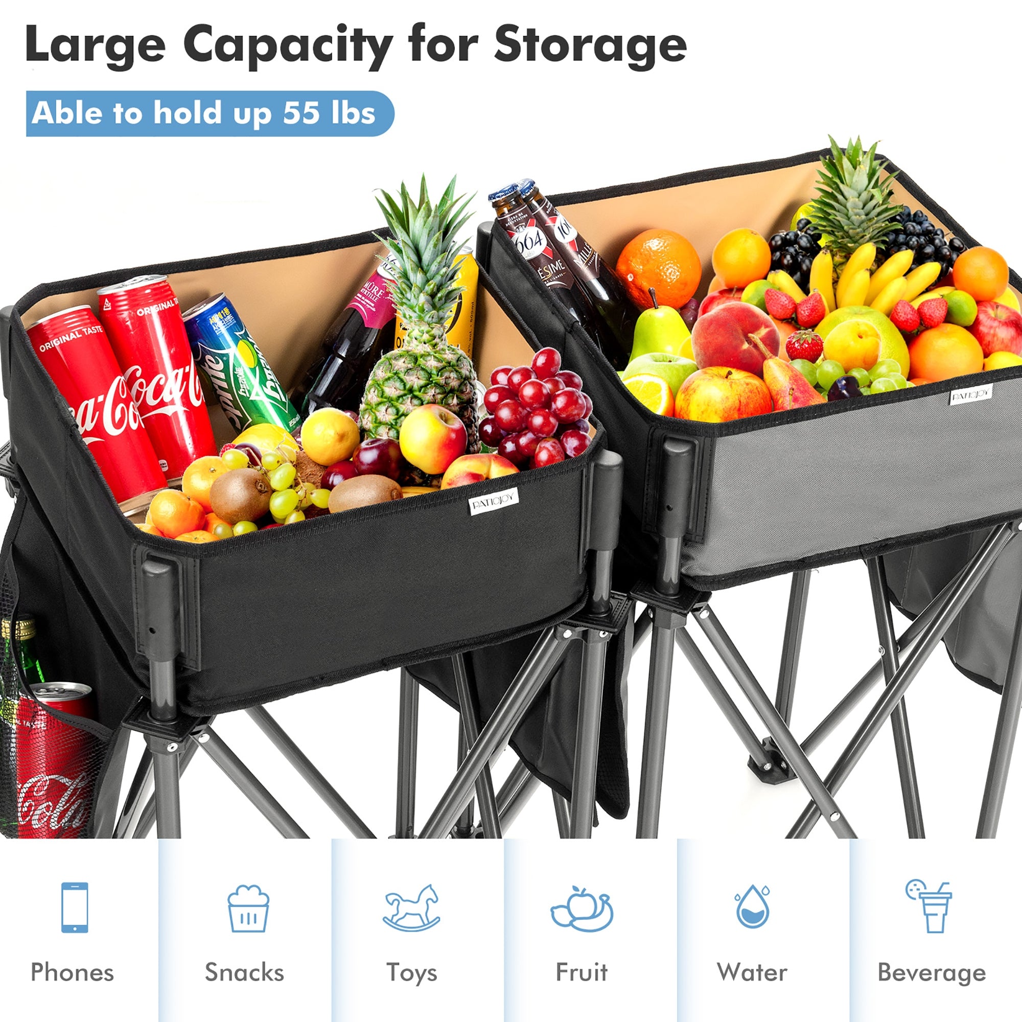 Folding Camping Tables With Storage Sink, Black Camping Furniture at Gallery Canada