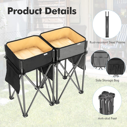 Folding Camping Tables With Storage Sink, Black Camping Furniture at Gallery Canada