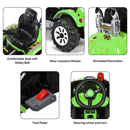 Kids Ride On Dumper Truck, 12V Battery Powered, Green Powered Ride On Toys at Gallery Canada