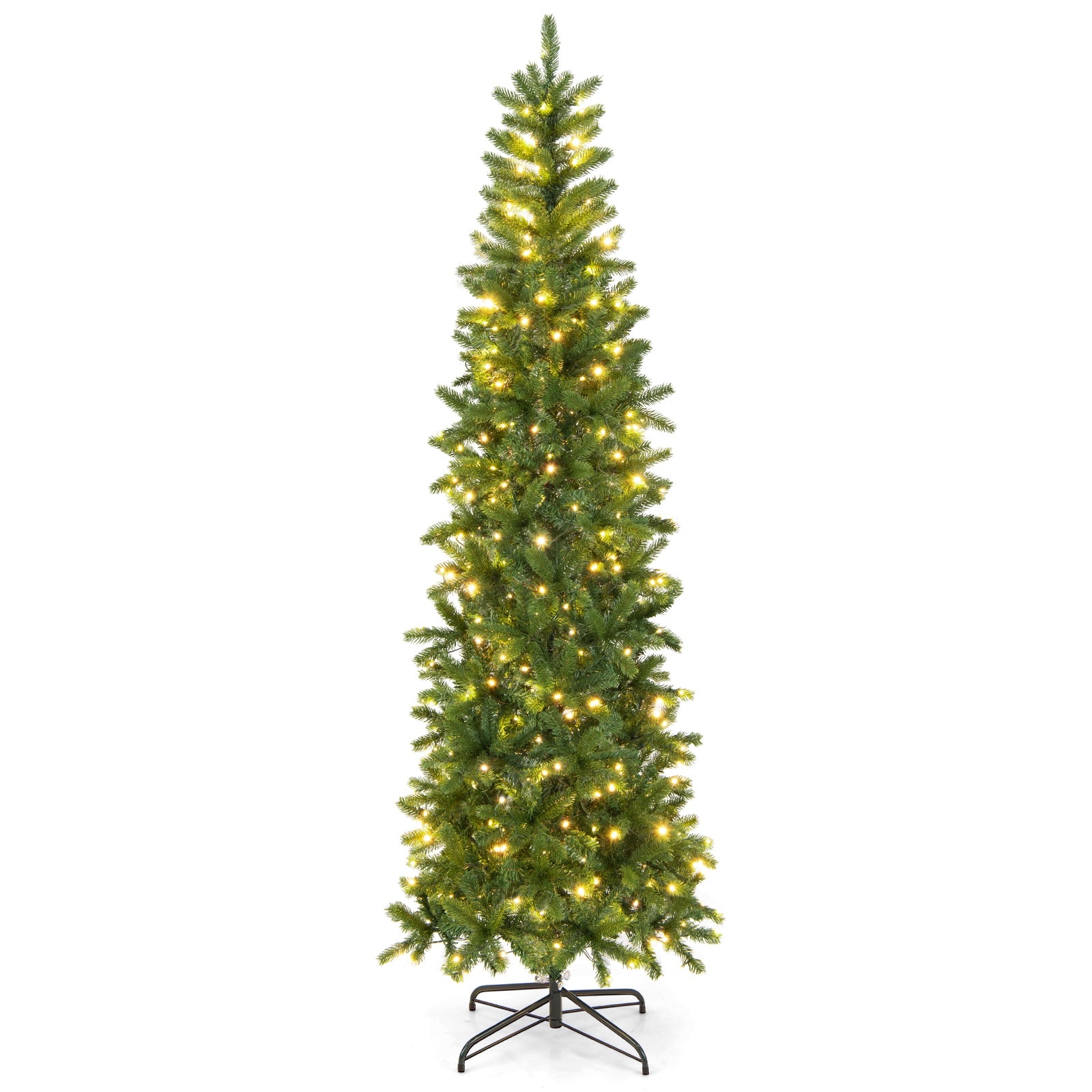7.5 Feet Pre-lit Artificial Christmas Tree, Warm White Multi-color LED Lights, Green Christmas Tree Green at Gallery Canada