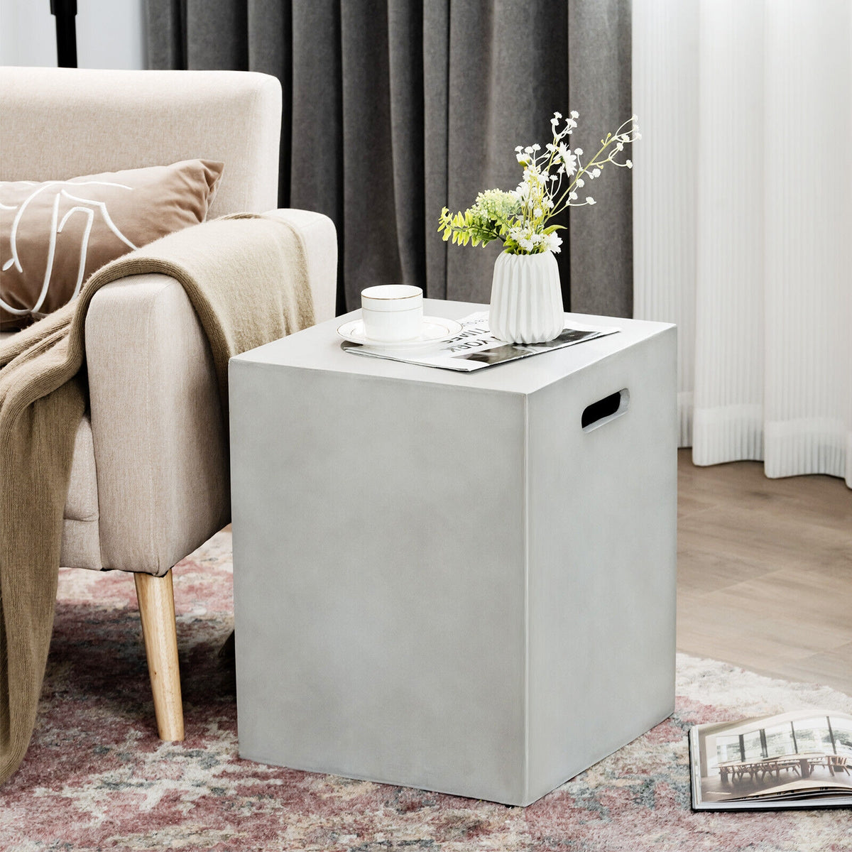 Propane Tank Cover Table, Standard 20 Pounds, Gray Fire Pit Tables at Gallery Canada