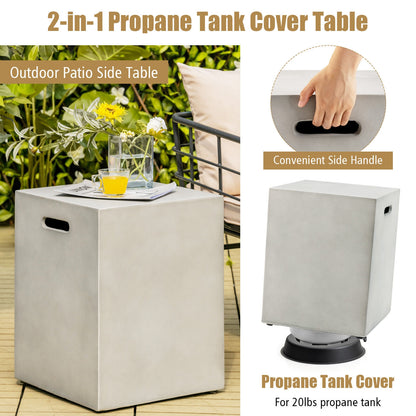 Propane Tank Cover Table, Standard 20 Pounds, Gray Fire Pit Tables at Gallery Canada