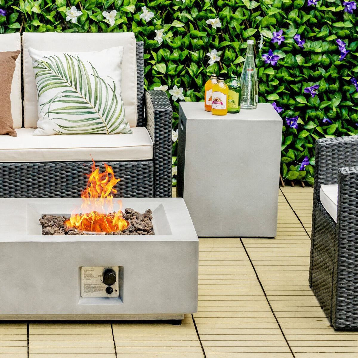 Propane Tank Cover Table, Standard 20 Pounds, Gray Fire Pit Tables at Gallery Canada