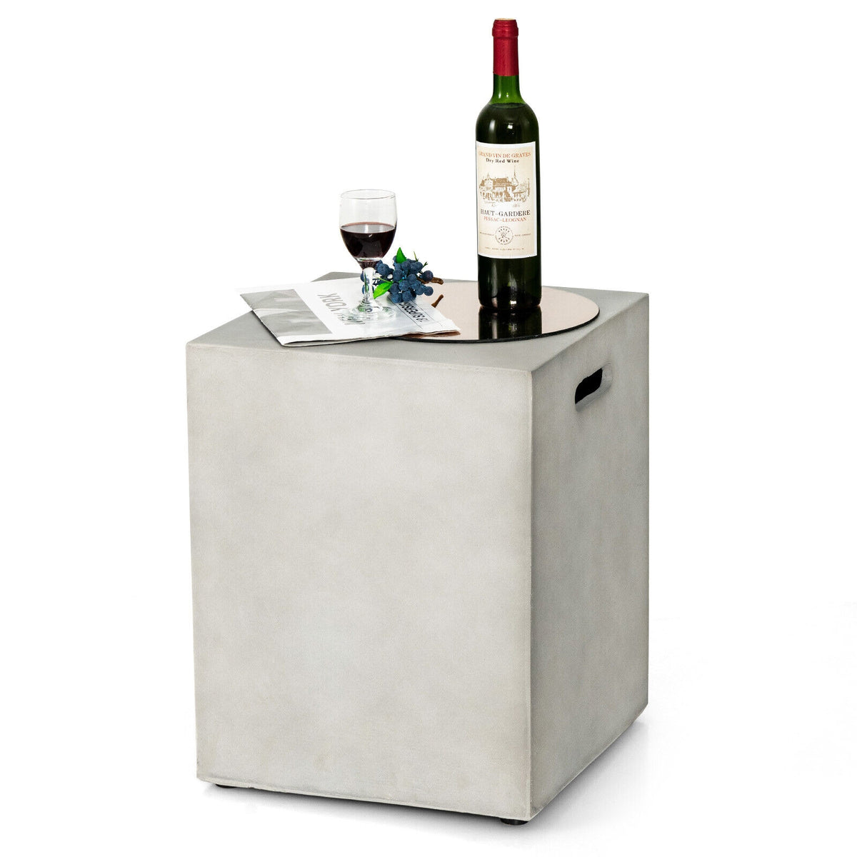 Propane Tank Cover Table, Standard 20 Pounds, Gray Fire Pit Tables at Gallery Canada