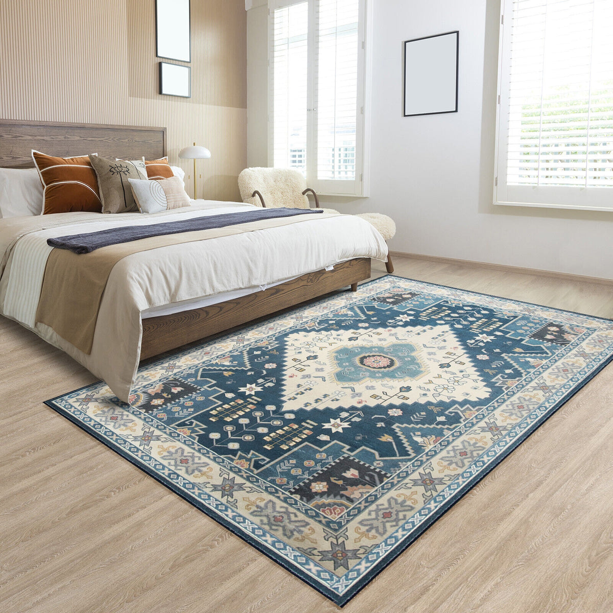 Faux Wool Fabric Area Rugs Doormat, M, Multicolor Rugs at Gallery Canada