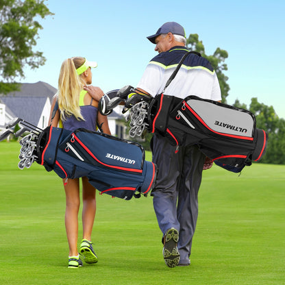 9.5 Inch Golf Cart Bag, 14 Way Dividers, Top Organizer, Navy Golf at Gallery Canada