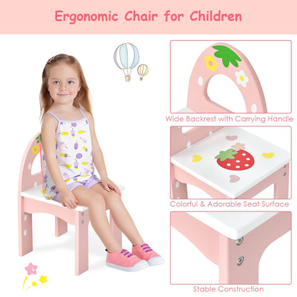 Kids Vanity Princess Makeup Dressing Table Chair Set, Pink Kids Vanities at Gallery Canada