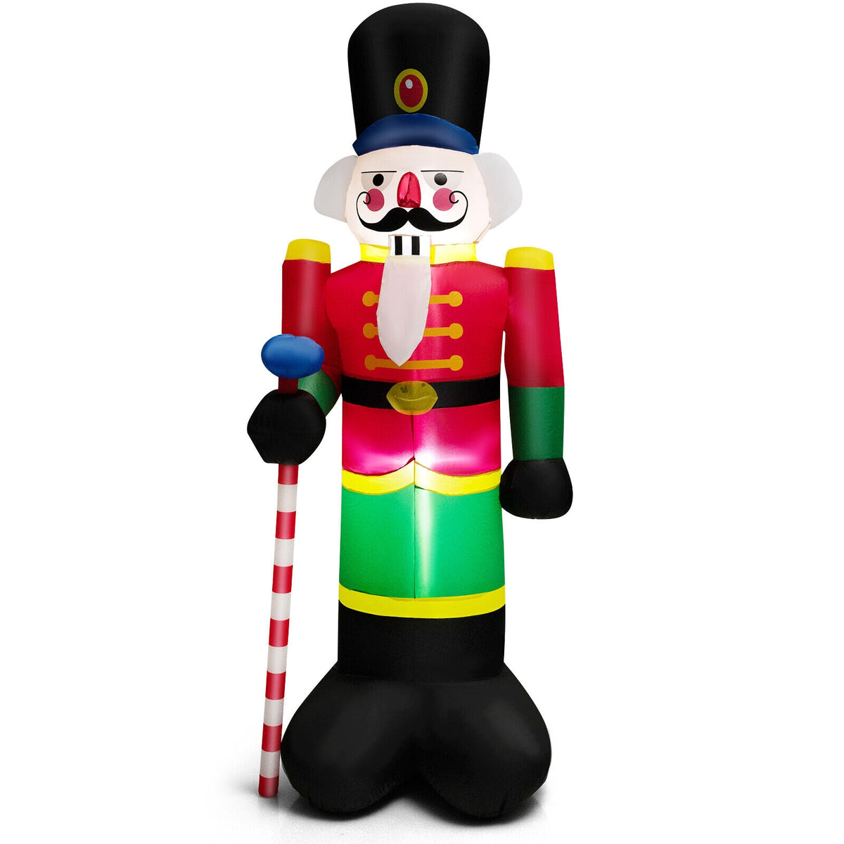 8 Feet Inflatable Nutcracker Soldier, 2 Built-in LED Lights, Multicolor Christmas Inflatables at Gallery Canada
