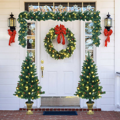 Christmas Decoration Set, Garland Wreath, Entrance Trees, Green Christmas Decor & Accessories at Gallery Canada