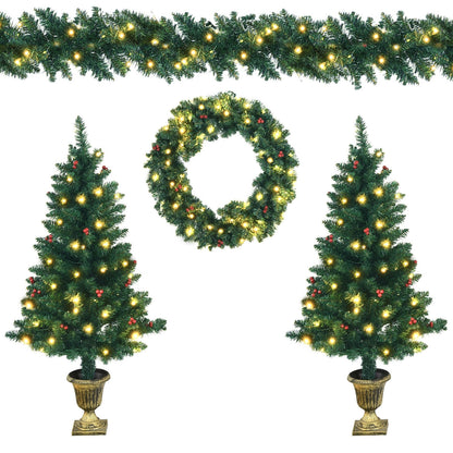 Christmas Decoration Set, Garland Wreath, Entrance Trees, Green Christmas Decor & Accessories at Gallery Canada