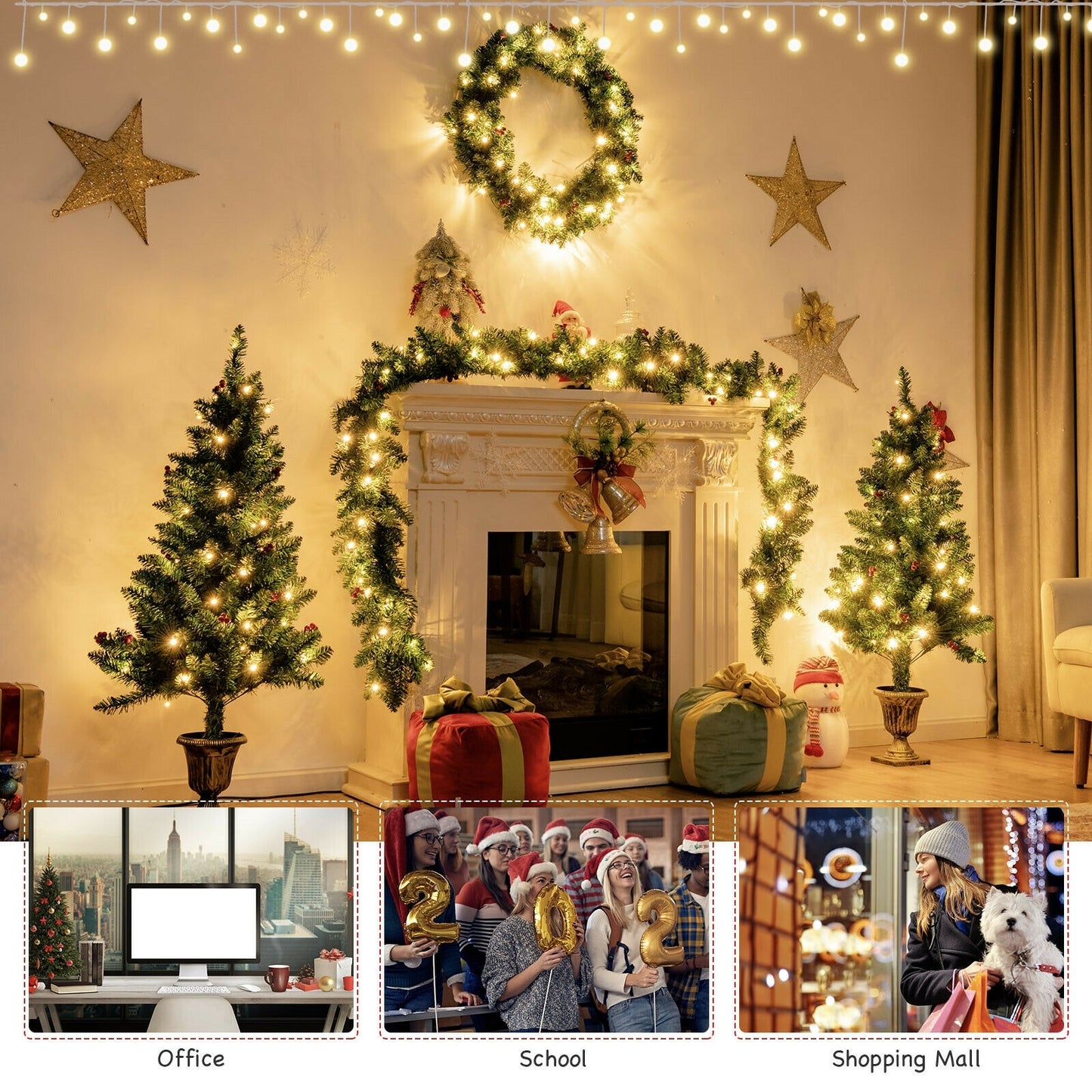 Christmas Decoration Set, Garland Wreath, Entrance Trees, Green Christmas Decor & Accessories at Gallery Canada