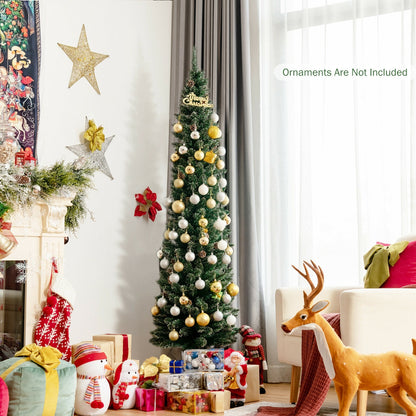 Artificial Pencil Christmas Tree, Pine Cones, 6 ft, Green Christmas Tree at Gallery Canada