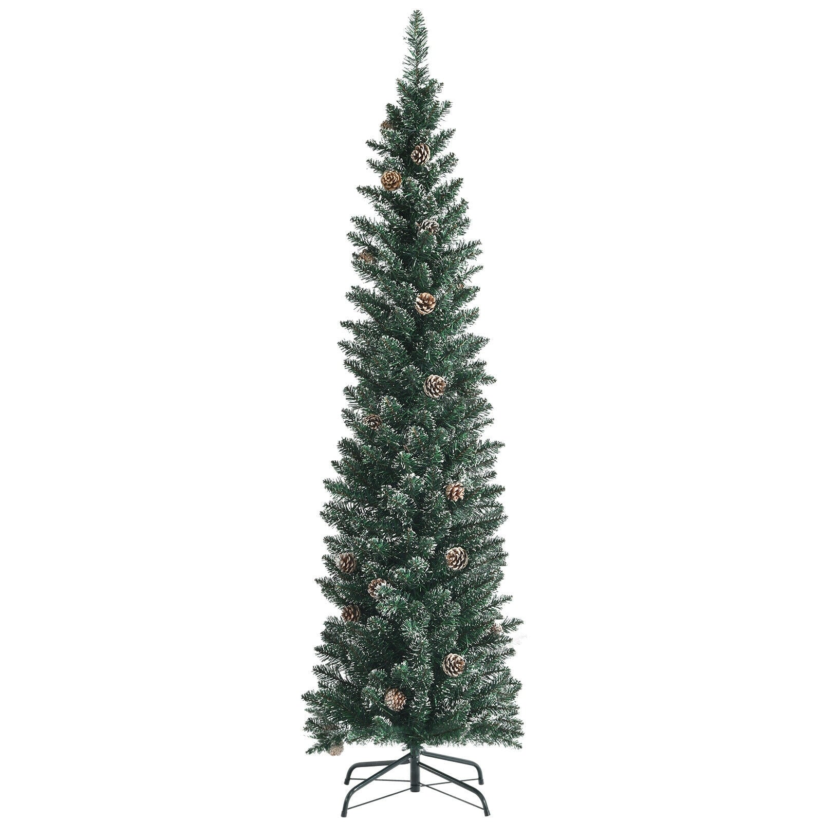 Artificial Pencil Christmas Tree, Pine Cones, 6 ft, Green Christmas Tree Green at Gallery Canada