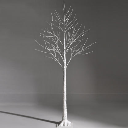 5 Feet Pre-Lit Twig Birch Tree, 72 LED Lights, White Christmas Tree at Gallery Canada