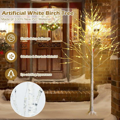 Pre-Lit Twig Birch Christmas Tree, 6 ft, White Christmas Tree at Gallery Canada