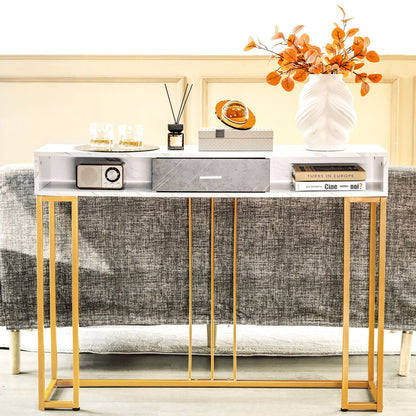 Narrow Long Sofa Table, White Console Tables at Gallery Canada