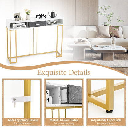 Narrow Long Sofa Table, White Console Tables at Gallery Canada