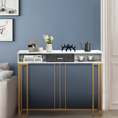 Narrow Long Sofa Table, White Console Tables at Gallery Canada