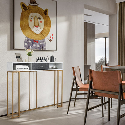 Narrow Long Sofa Table, White Console Tables at Gallery Canada
