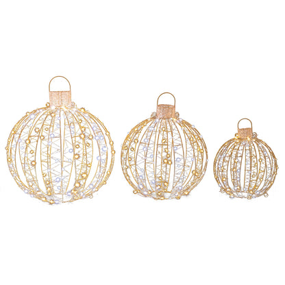 Christmas LED Light Balls, 3 Pack, Golden Christmas Decor & Accessories at Gallery Canada