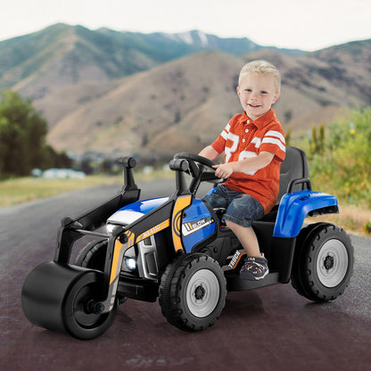 12V Kids Ride On Road Roller, 2.4G Remote Control, Blue Powered Ride On Toys at Gallery Canada