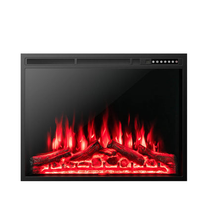 34/37 Inch Electric Fireplace, Recessed, Adjustable Flames, Black Fireplaces at Gallery Canada