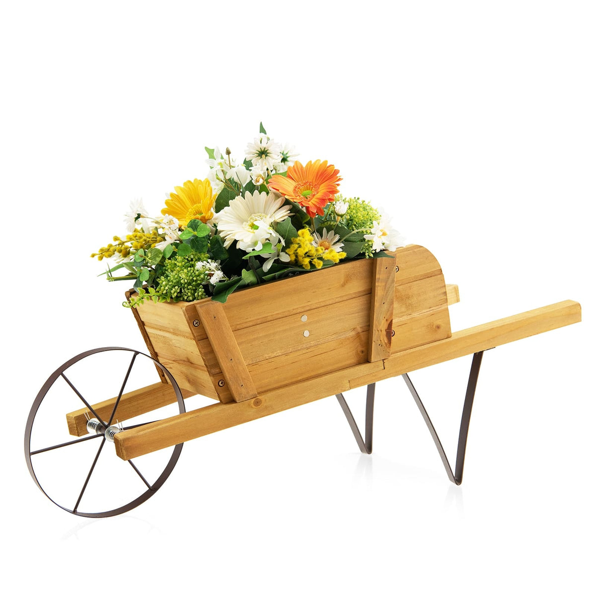 Wooden Wagon Planter, 9 Magnetic Accessories, Walnut Plant Stands at Gallery Canada