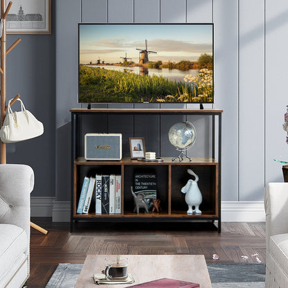 Modern Kitchen Buffet Sideboard, 3 Compartments, Rustic Brown Sideboards Cabinets & Buffets at Gallery Canada