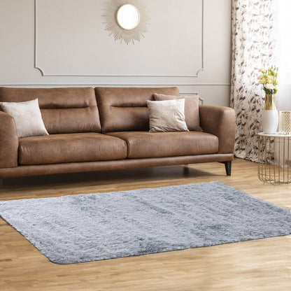 5 x 7 Feet Modern Rectangular Soft Shag Area Rug, Light Gray Rugs at Gallery Canada