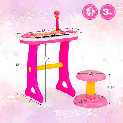 31-Key Kids Piano Keyboard Toy, With Microphone And Multiple Sounds, Pink Musical Toys at Gallery Canada