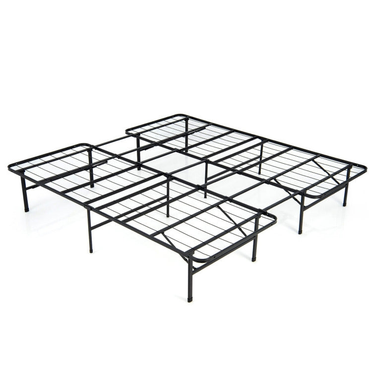 King Size Folding Steel Platform Bed Frame, Black Folding Beds at Gallery Canada