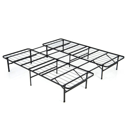 King Size Folding Steel Platform Bed Frame, Black Folding Beds at Gallery Canada