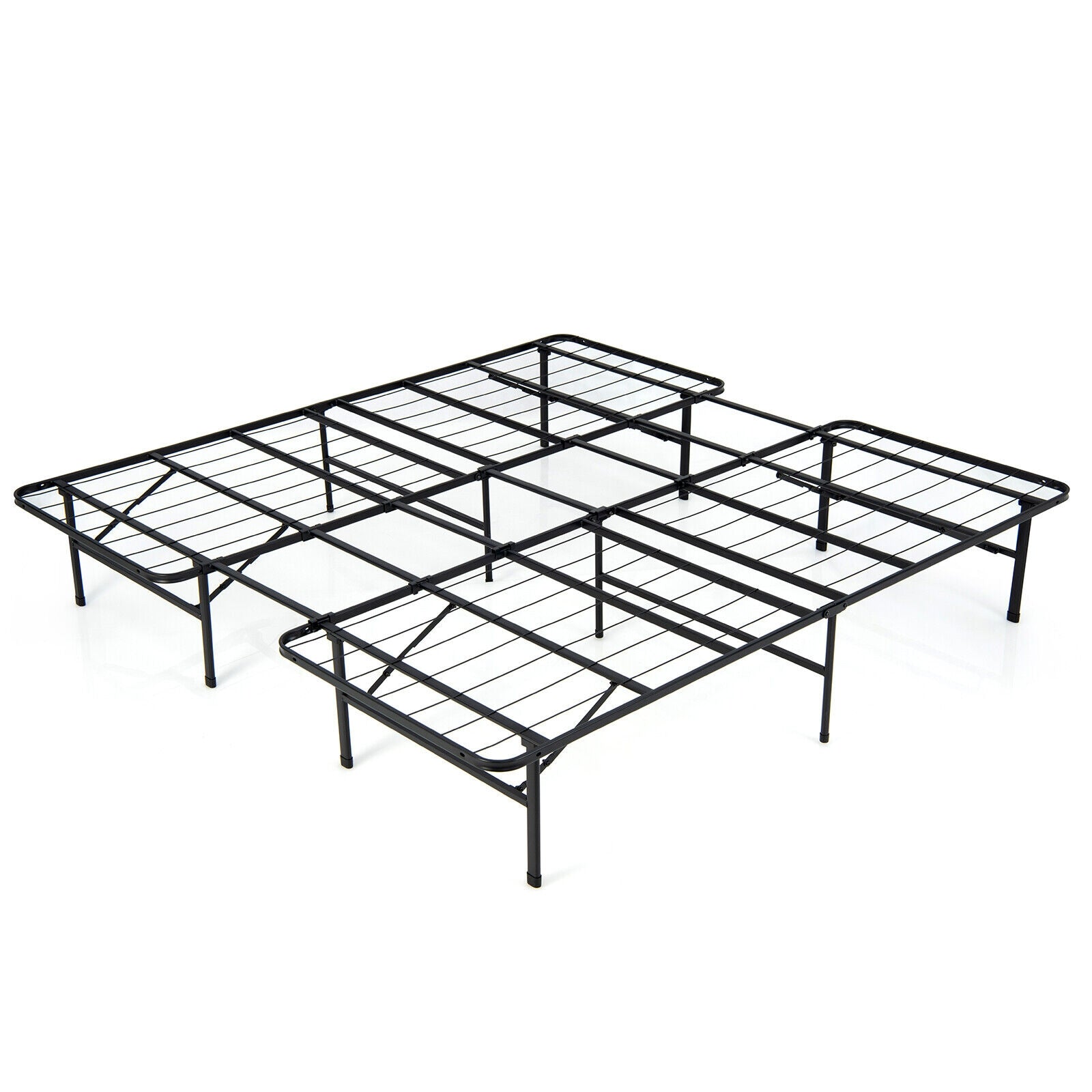 King Size Folding Steel Platform Bed Frame, Black Folding Beds at Gallery Canada