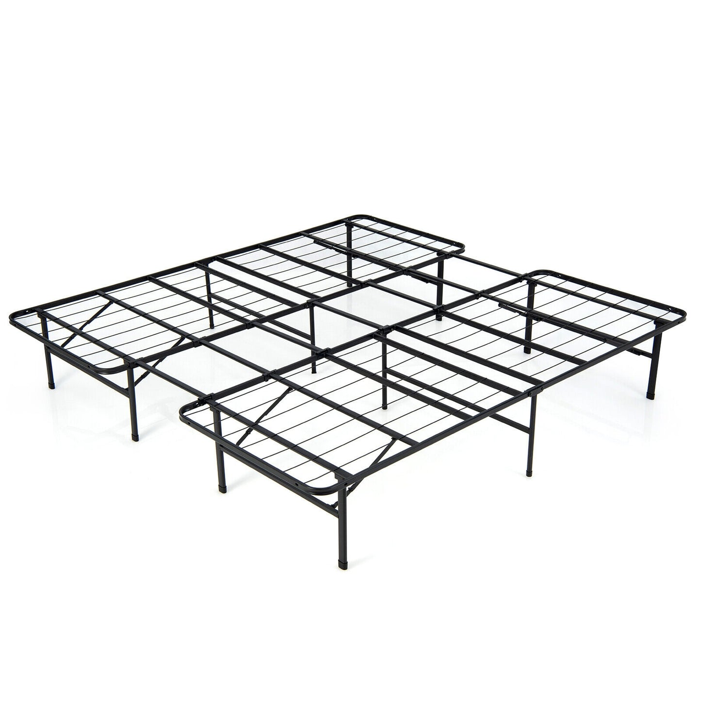 King Size Folding Steel Platform Bed Frame, Black Folding Beds at Gallery Canada