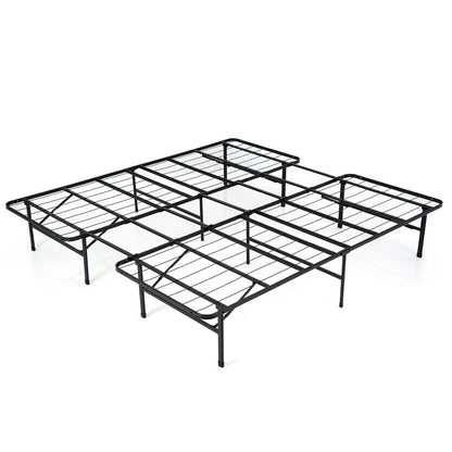 King Size Folding Steel Platform Bed Frame, Black Folding Beds at Gallery Canada