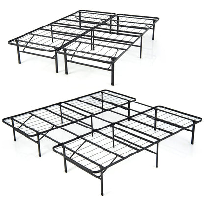 King Size Folding Steel Platform Bed Frame, Black Folding Beds at Gallery Canada