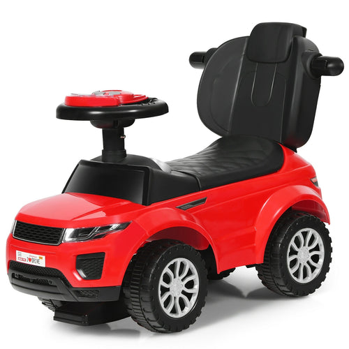 3 In 1 Ride On Push Car Toddler Stroller, Red