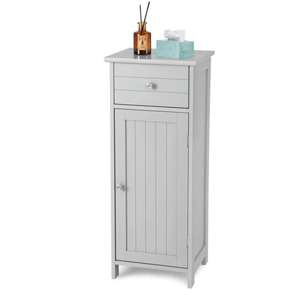 Wooden Bathroom Cabinet With Drawer And Shelf, Gray Floor Cabinets at Gallery Canada