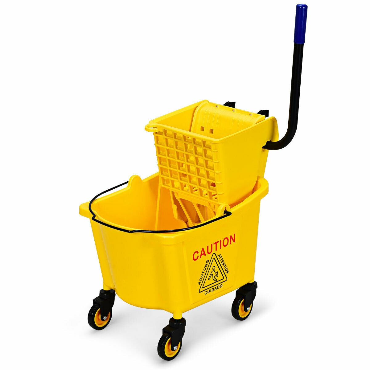 26 Quart Side Press Wringer Commercial Mop Bucket, Yellow Vacuums & Cleaners at Gallery Canada
