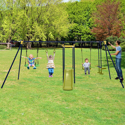 7-In-1 Stable A-Shaped Outdoor Swing Set, Blue Swing & Playsets at Gallery Canada